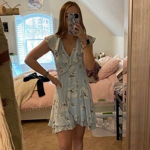 Free People floral wrap dress!